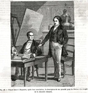 Niepce and Daguerre exchanging ideas on photography Niepce and Daguerre exchanging ideas on photography