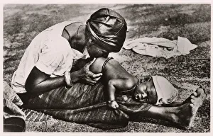 Niger Gallery: Niger, West Africa - Baby receiving an enema