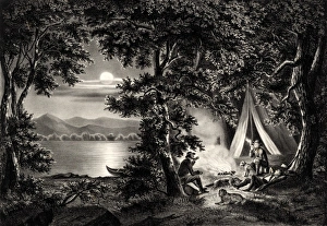 Images Dated 8th September 2011: Night by the Camp-Fire