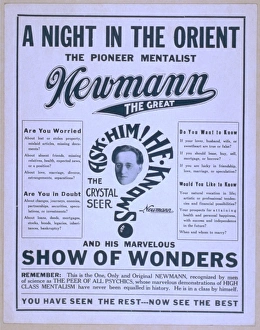 A night in the Orient the pioneer mentalist Newmann the Grea A night in the Orient the pioneer mentalist Newmann the Grea