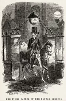 The night patrol of the London streets, 1853