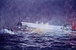 Conflict Collection: Night scene, Battle of Jutland, WW1