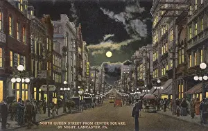 Weber Prints: Night scene, Lancaster, Pennsylvania, USA