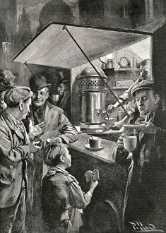 Workman Prints: A Night Scene in London - The British Workman Annual