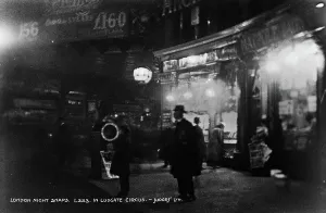 Bustling Prints: Night Scene in Ludgate Circus