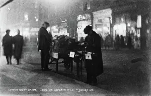 Nearby Prints: Night Scene on Ludgate Hill