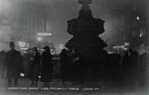 Foggy Prints: Night Scene at Piccadilly Circus