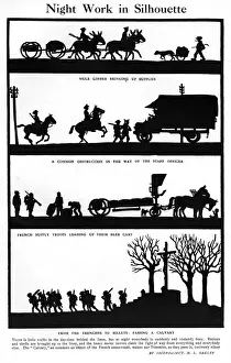 Calvary Prints: Night Work in silhouette, H. L. Oakley