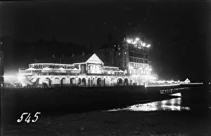 Concerts Prints: Nighttime at the Seaside Pier