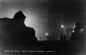 Foggy Prints: Nighttime in Trafalgar Square