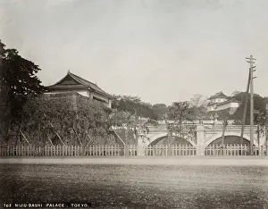 Barrier Prints: Nijubashi - entrance to the Imperial Palace, Tokyo, Japan