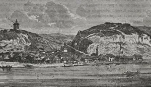 Russo Ottoman Prints: Nikopol. General view of the city on the shores