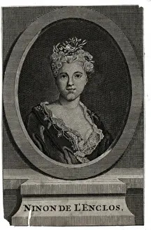 Courtesan Prints: Ninon de L Enclos or Ninon de Lanclos, French author