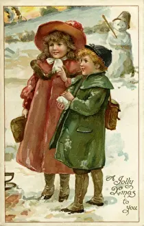 Nister. Children in snow. Harriet Bennett. c. 1902. jpg