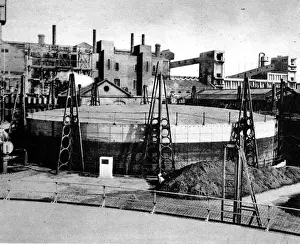 Oldest Prints: No. 2 Gasometer, Sands End Lane, Fulham, 1954