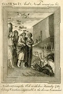 Divine Prints: Noah entering the Ark with his family