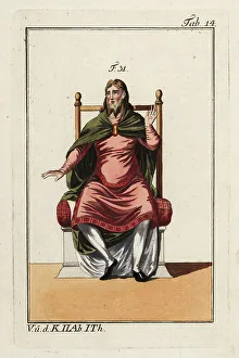 Noble Anglo Saxon in mantle with buckle