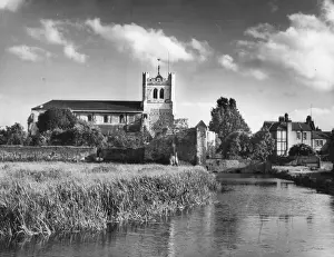 Gateway Prints: The noble building of Waltham Abbey, Essex, England, with its Norman Gateway
