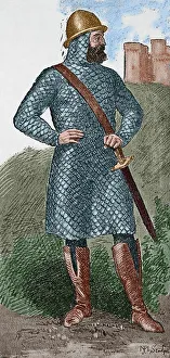 Iberian Collection: Noble visigoth. Engraving. Museo Militar, 1883