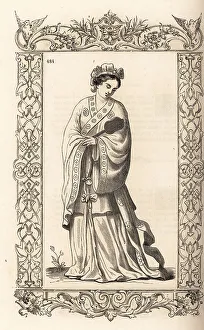 Brocade Prints: Noble woman of China, 16th century