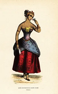 Waistband Prints: Noble woman of Java, Indonesia