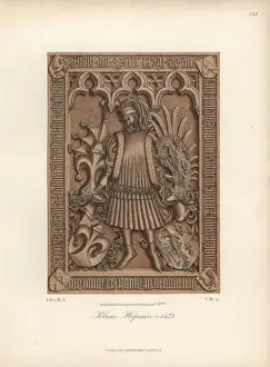 15thcentury Prints: Nobleman Klaus Hofmaier in male costume of the 15th century