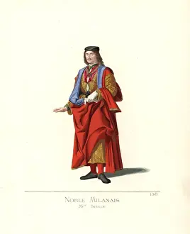 Doublet Prints: Nobleman of Milan, 15th century