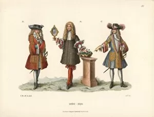 Noblemen of the late 17th century, with King