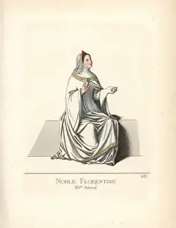 Levyfils Prints: Noblewoman of Florence, 14th century