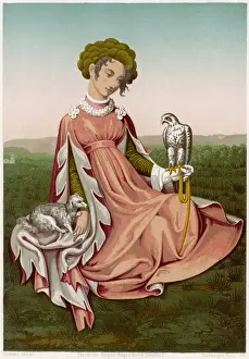 Hawk Prints: Noblewoman and Hawk