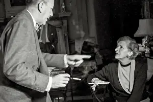 Relative Prints: Noel Coward directing actress in rehearsal of play Relative Values which opened at Savoy Theatre London in November