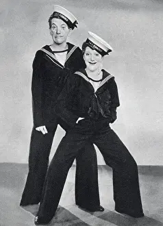 Noel Coward and Gertrude Lawrence in the play Has Anybody Seen our Ship?, part of the programme To-night at 8. 30, at the Phoenix Theatre, 1936. Date: 1936