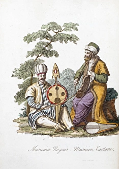 Images Dated 23rd May 2016: Nogais and Tartar musicians Napoleonic era Russia