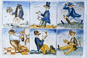 Alcohols Gallery: NOGUɓ, Xavier. Tiles with drunk men