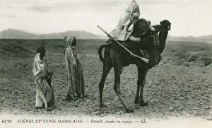 Belongings Prints: Nomadic Arab Family with Camel - Morocco