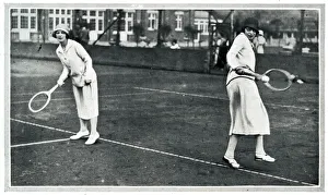 Hendon Gallery: Norah Blaney & Gwen Farrar playing tennis