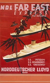 Travel Posters Collection: Norddeutscher Lloyd poster