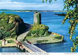 Castles Prints: Norman castles (1169 AD) River Slaney, Ferrycarrig, Wexford