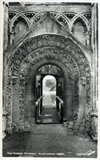 Glastonbury Prints: The Norman Doorway - Glastonbury Abbey, Somerset