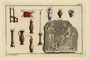 Candlestick Prints: Norman furniture and a king on his throne