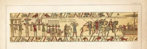 Needlework Prints: Norman soldiers loading stores and arms onto ships