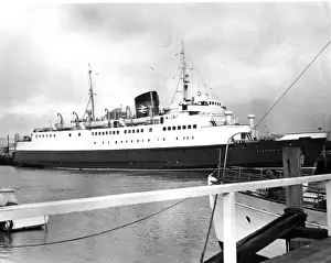 Newhaven Prints: Normannia car ferry at Newhaven, East Sussex