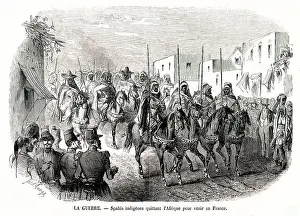 Spahis Prints: North African spahis leave their country to come and fight the Prussians on the French side Date: August 1870