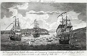 Prepare Prints: NORTH AMERICAN CAMPAIGN The British under Admiral Keppel prepare to attack the French Fort Andre