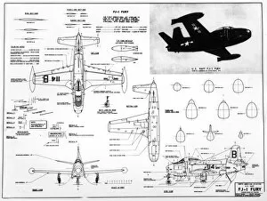 Plans Gallery: North American FJ-1 Fury plans