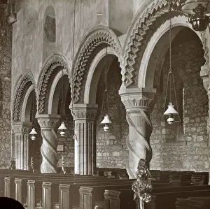 Twisted Prints: North arcade, St Laurence Church, Pittington, Durham