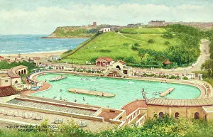 Oval Prints: North Bay Bathing Pool, Scarborough, North Yorkshire
