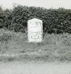 Roadside Prints: North Cray Roadside milestone