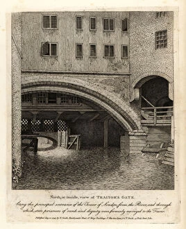 Oliver Collection: North or inside view of Traitors Gate, Tower of London