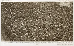 Cheer Prints: North Lancashire Regiment cheer their return to war